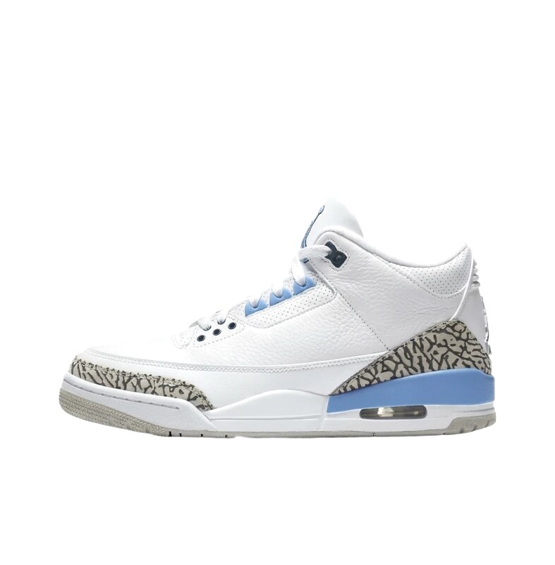 Jordan AJ3 Retro Style White and Blue Shoes