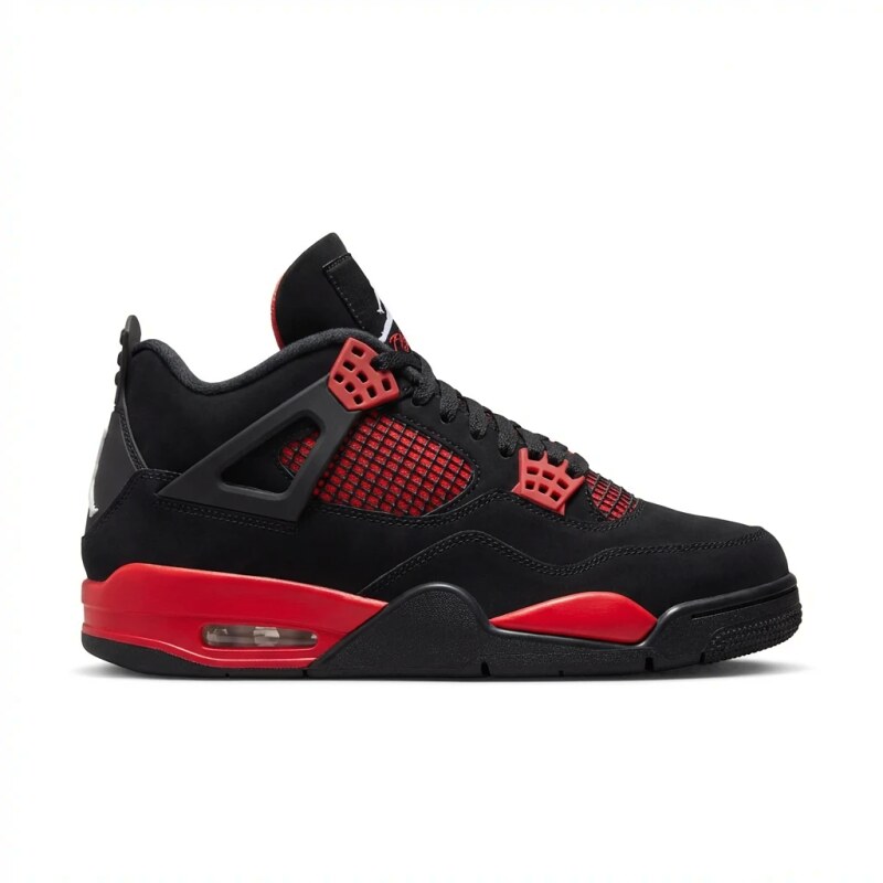 Jordan AJ4 Black and Red Trendy Cool Athletic Shoes