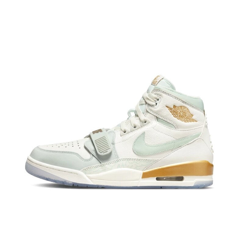 Jordan retro white-green sports shoes