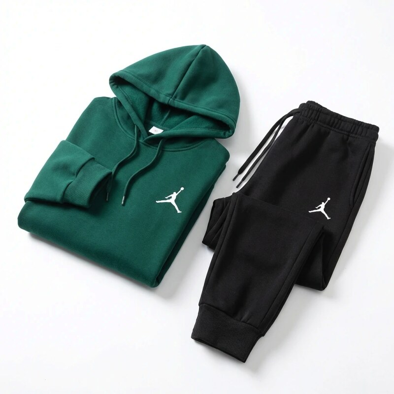 Jordan sporty green and black suit