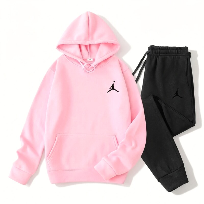 Jordan sporty pink and black suit