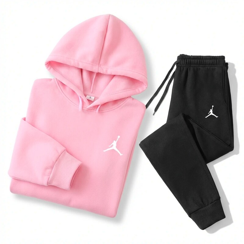Jordan sporty pink and black suit