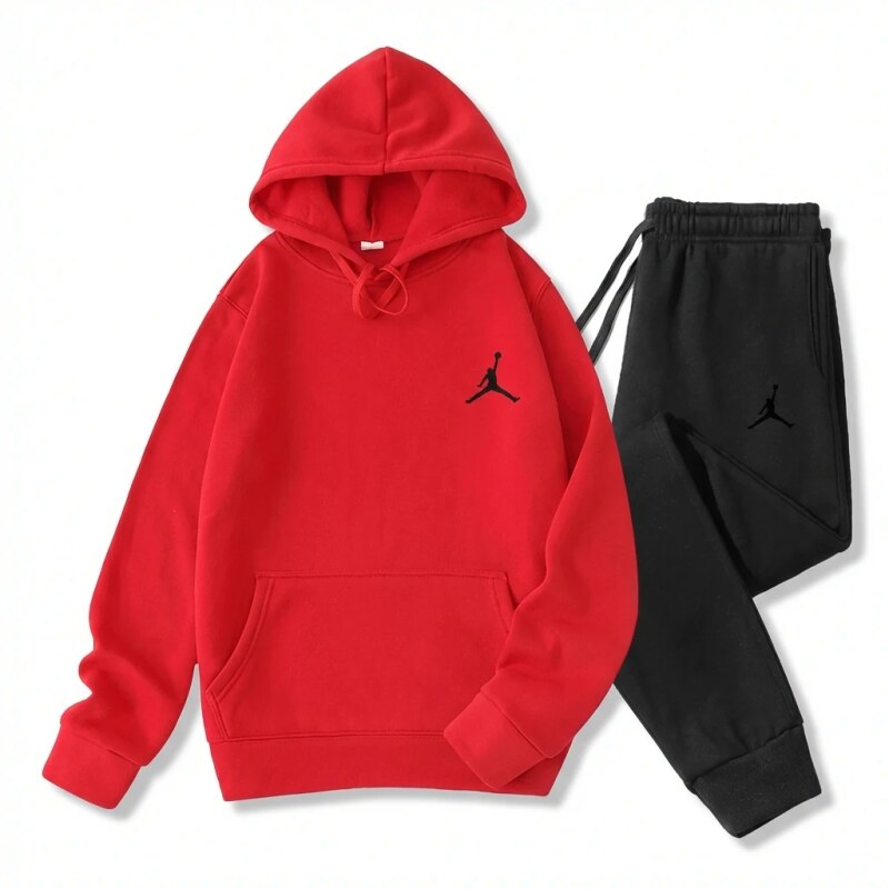 Jordan sporty red and black suit/set/outfit