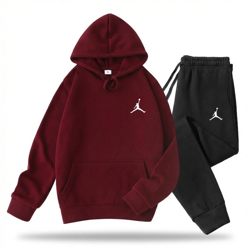 Jordan sporty wine red suit