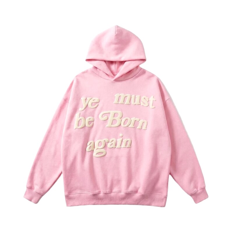 Kanye's Rebirth Series Pink Trendy Hoodie