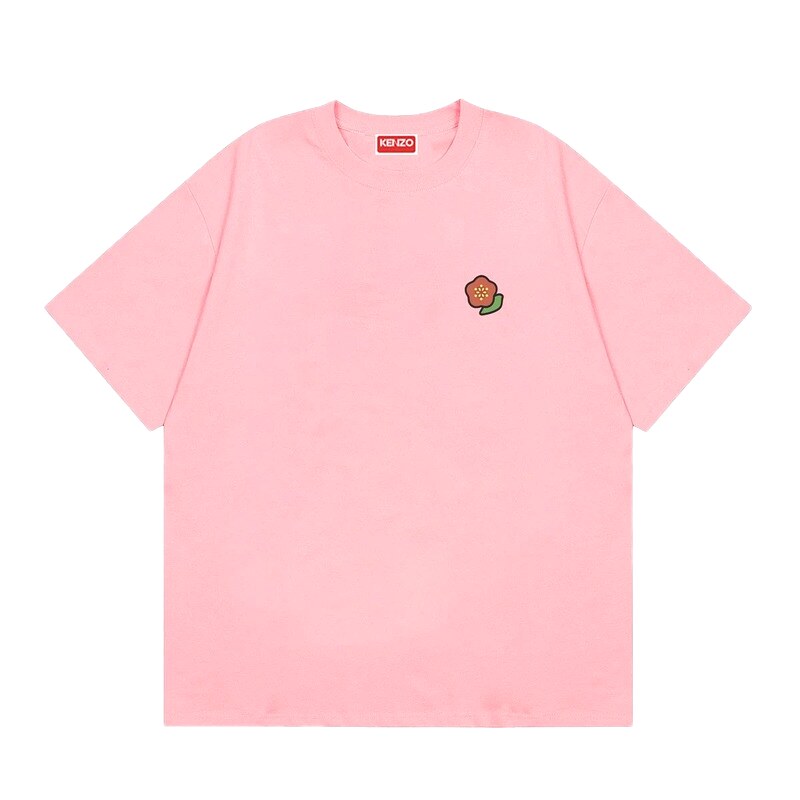 KENZO Begonia Collection Casual Style Pink T-Shirt