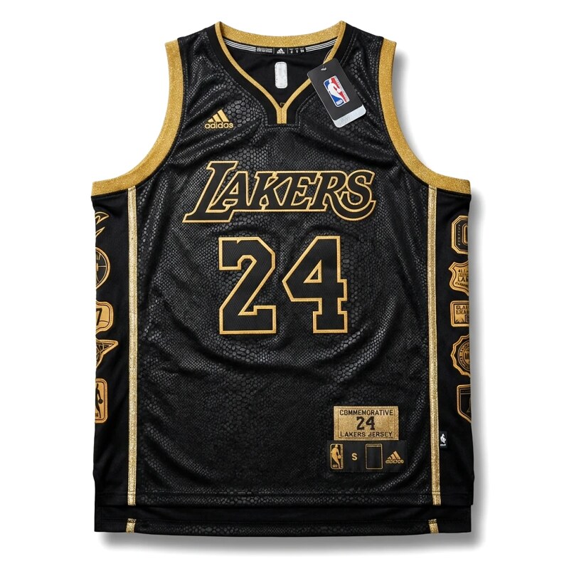 Kobe Lakers black and gold style jerseys