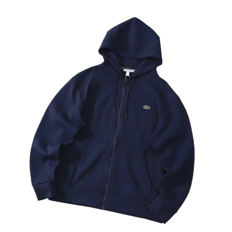 Lacoste basic casual style navy blue hoodie
