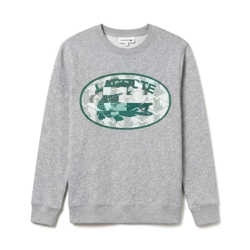 Lacoste retro-style grey sweatshirt