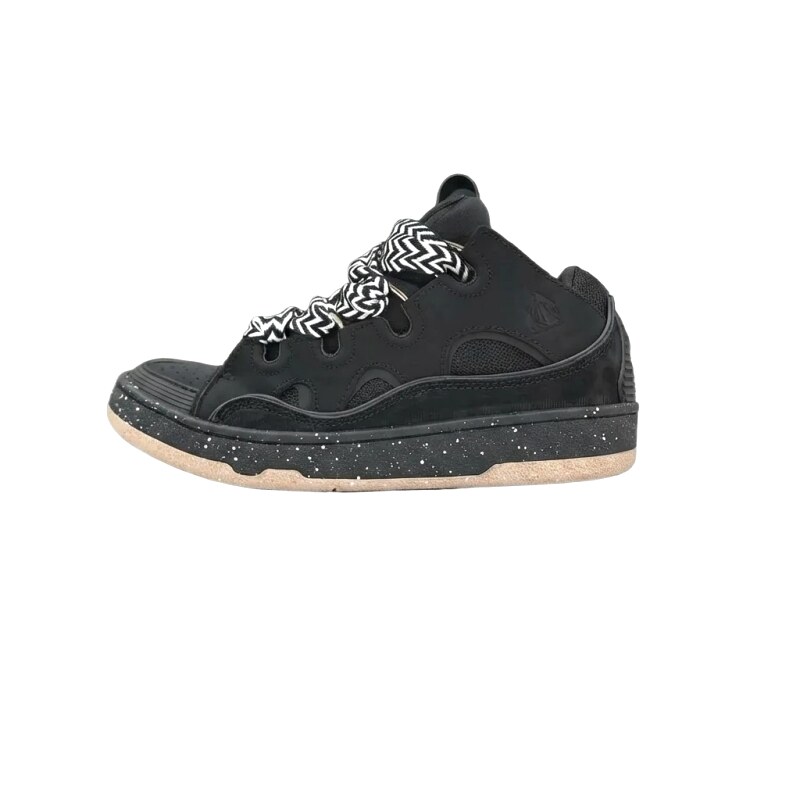 LANVIN retro-style black sneakers