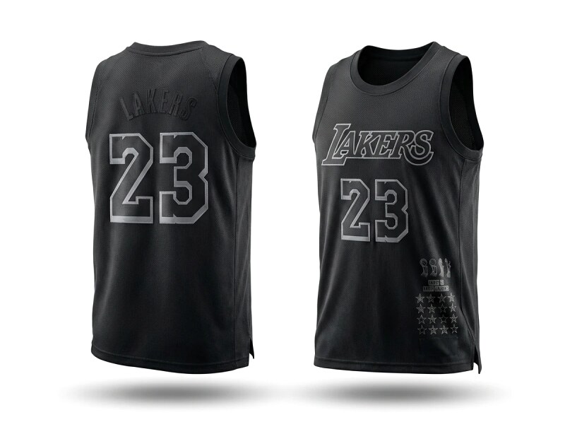 LBJ Lakers style black vest