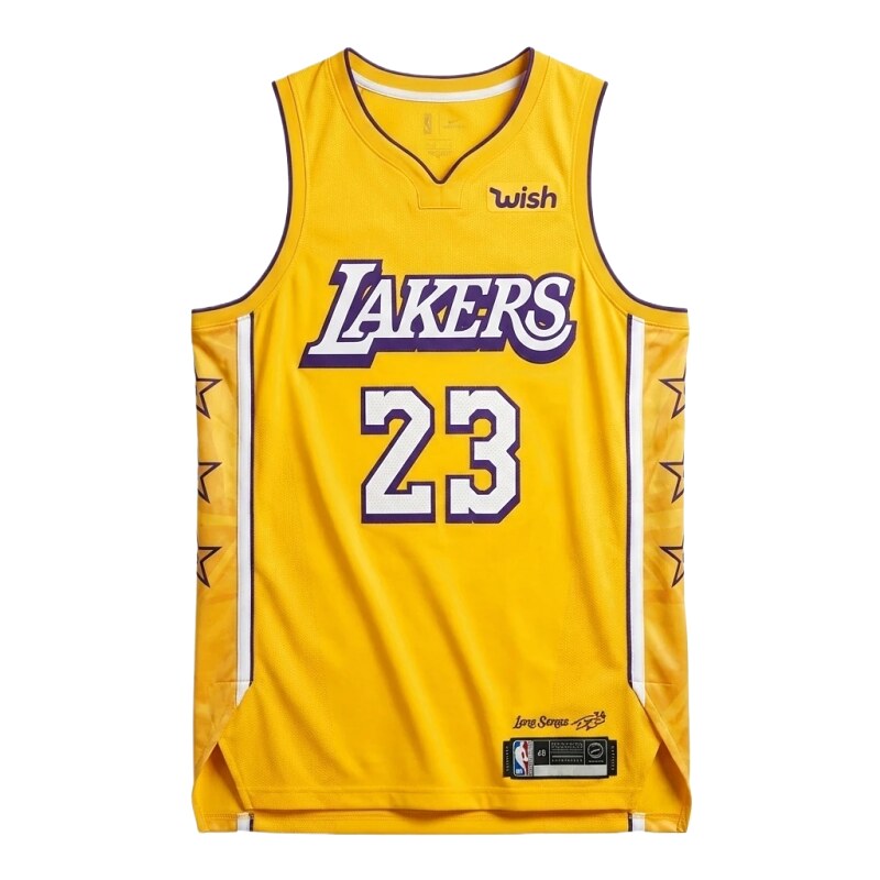 LBJ's No. 23 yellow jersey of the Los Angeles Lakers.