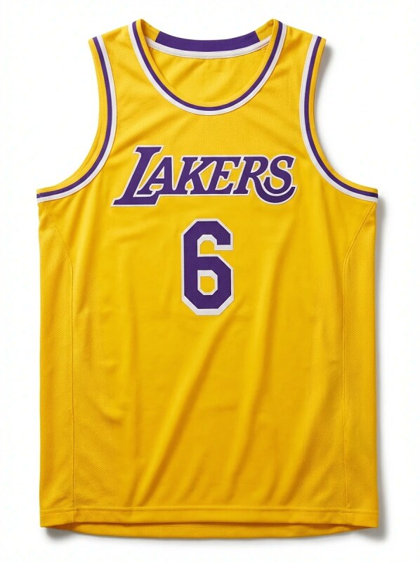 LBJ's No. 6 yellow jersey of the Lakers.