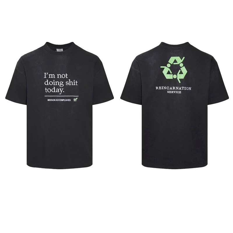 Lightweight Statement graphic T-shirt Black Colorful Lucky for Trend Styling