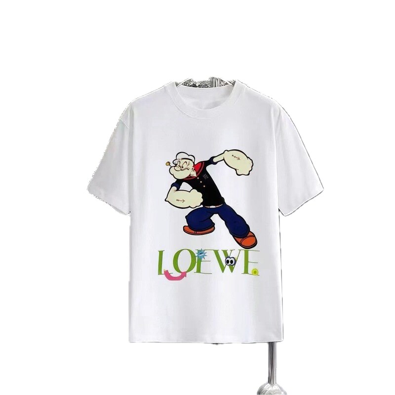 LOEWE Popeye Cartoon Casual White T-Shirt