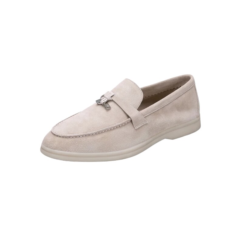 Loro Piana light gray casual shoes