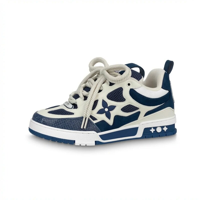 Louis Vuitton blue and white retro sports shoes