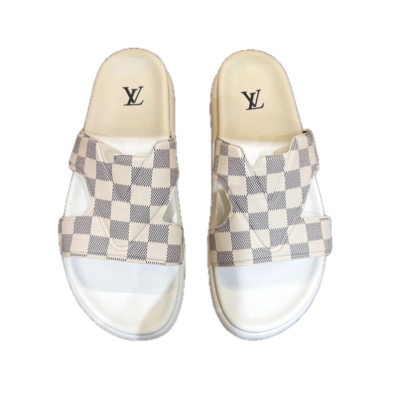 Louis Vuitton Casual Style Checkerboard Off-white Slippers