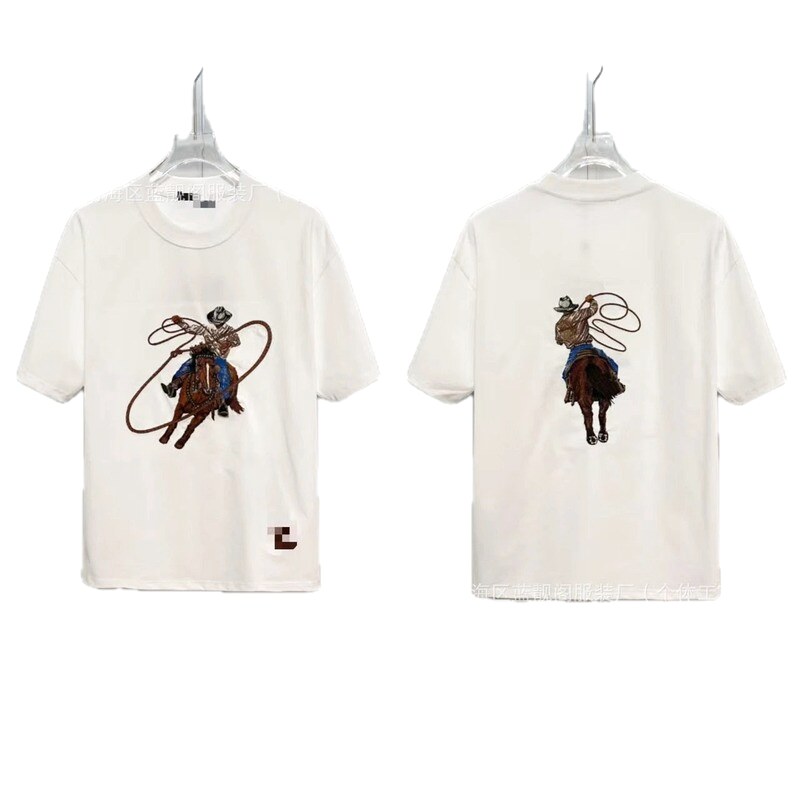 Louis Vuitton Denim Collection Vintage Style White T-Shirt
