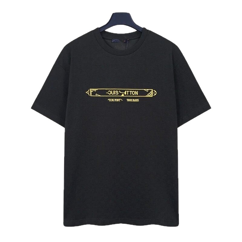 Louis Vuitton Embroidered Trendy-style Black T-Shirt
