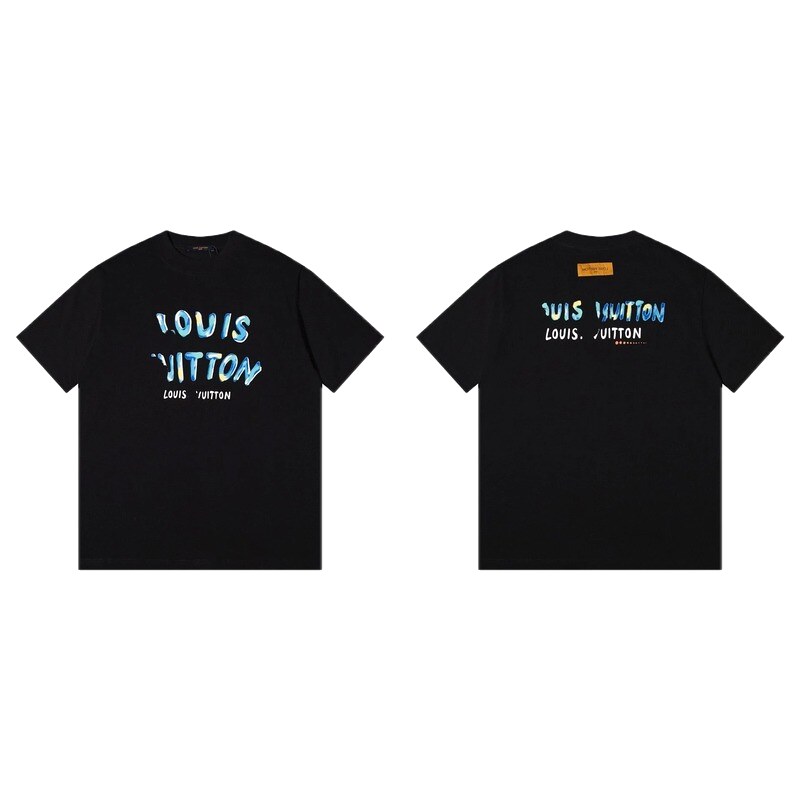 Louis Vuitton Graffiti Trendy Cool Style Black T-shirt