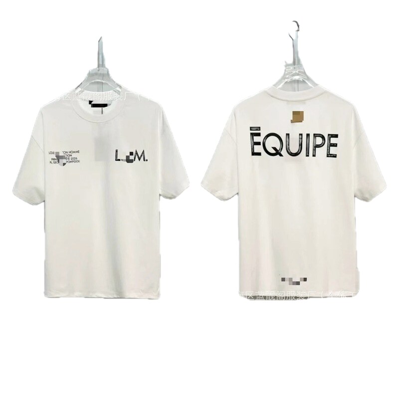 Louis Vuitton Letter Print Street Style White T-shirt