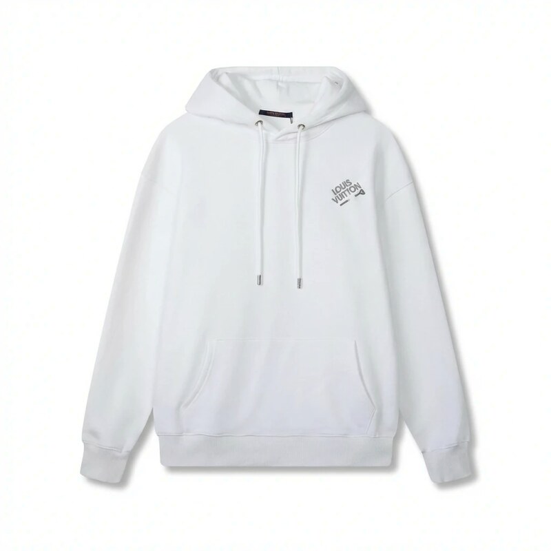 Louis Vuitton minimalist style white hoodie