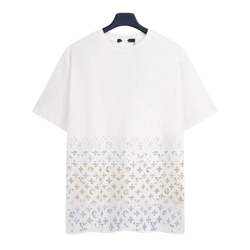 Louis Vuitton Monogram Gradient Trendy White T-Shirt
