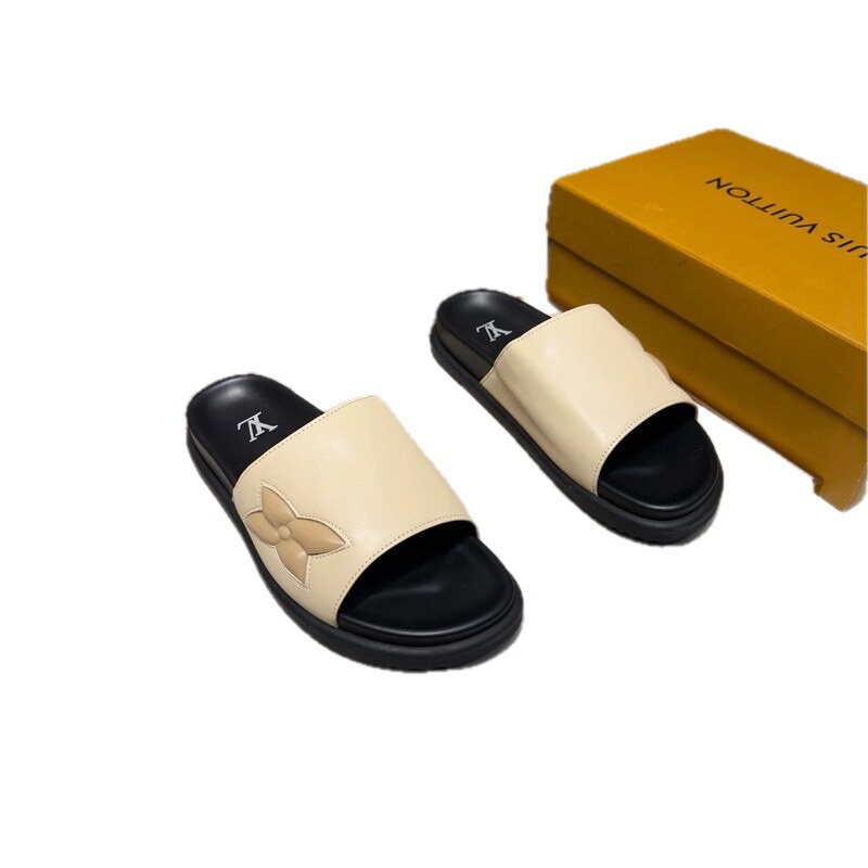 Louis Vuitton Monogram Minimalist Style Off-white Slides