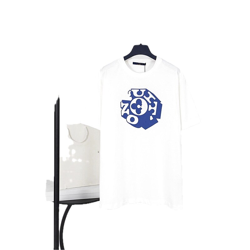 Louis Vuitton Printed Casual Style White Short-sleeve T-shirt