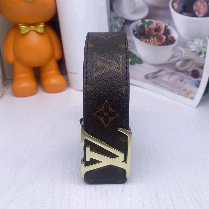 Louis Vuitton Simple Color Balance Monogram Belt Downtown Style