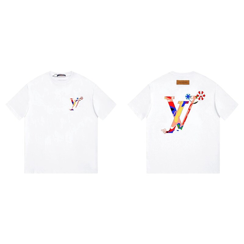 Louis Vuitton Sunflower Streetwear Style White T-shirt