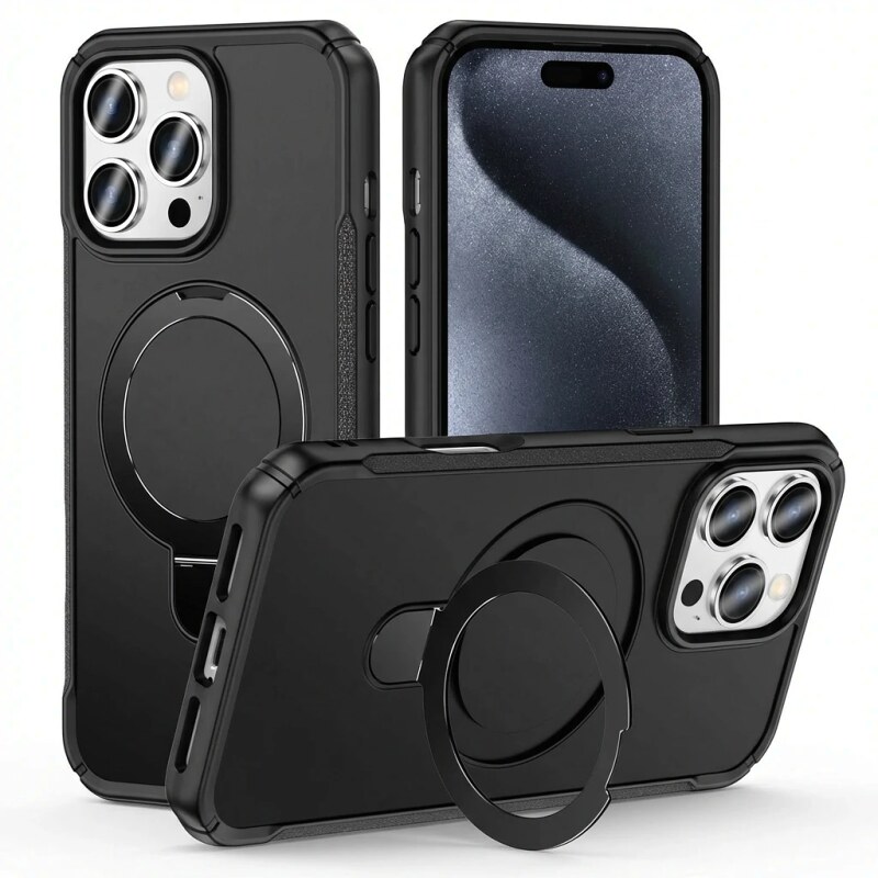 Magnetic wind black iPhone case of trendy brand