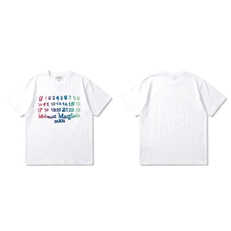 Maison Margiela digital-style white T-shirt
