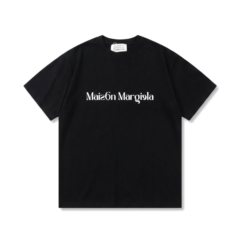 Maison Margiela minimalist style black T-shirt