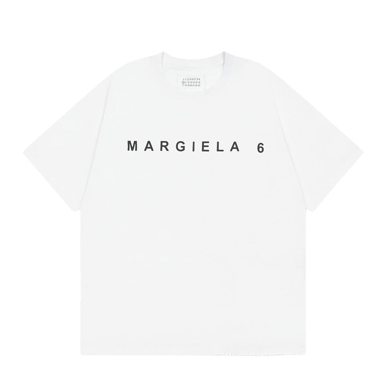 Maison Margiela MM6 Minimalist Style White Short Sleeve T-shirt