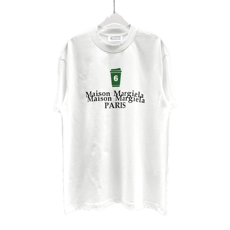 Maison Margiela No.6 Printed Casual White T-Shirt