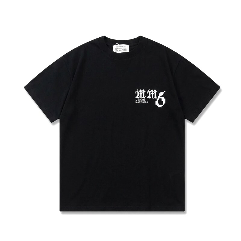 Maison Margiela pixel - style black T - shirt