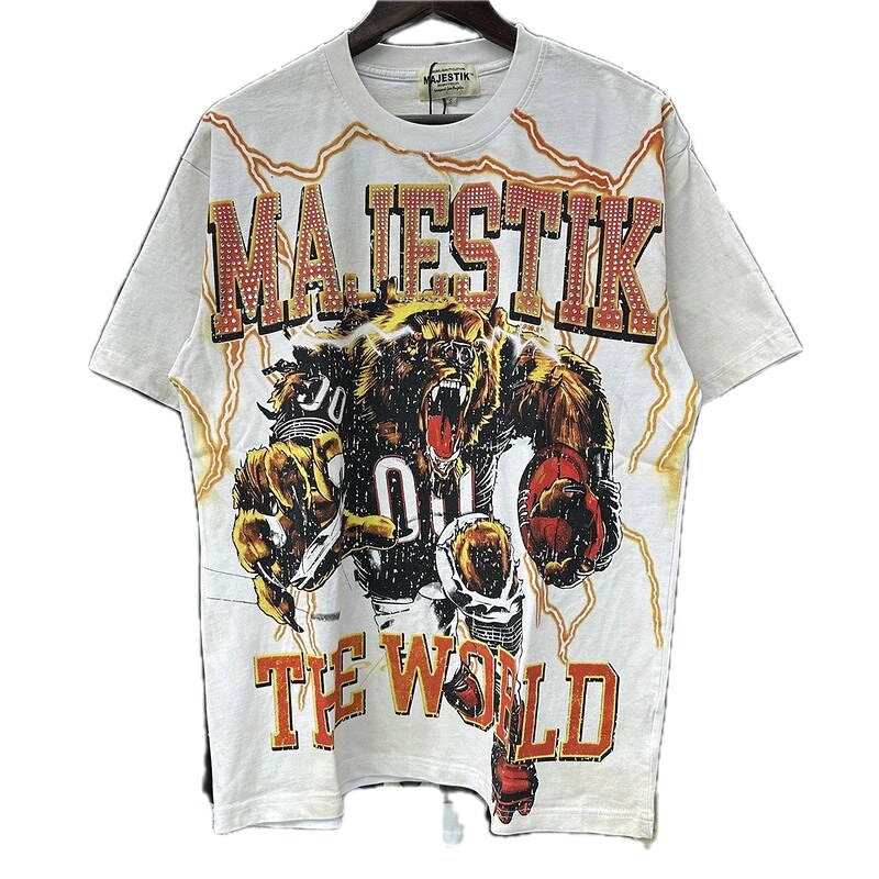 MAJESTIK Grizzly American Vintage White T-Shirt