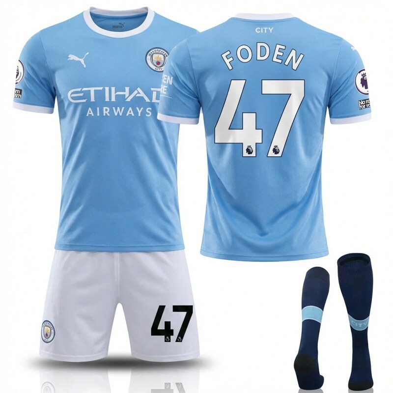 Manchester City Foden sporty blue jersey