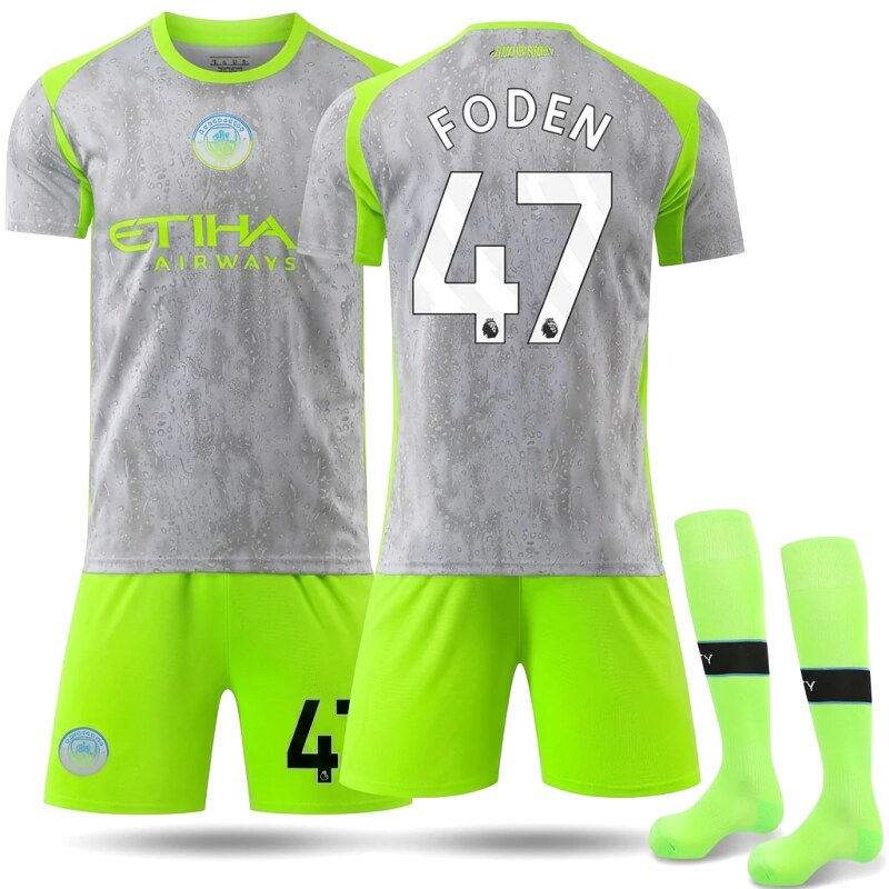 Manchester City MCFC fluorescent green football jersey