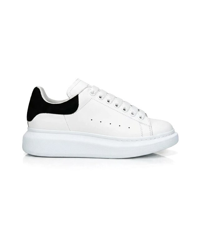 McQueen black and white thick-soled sports shoes