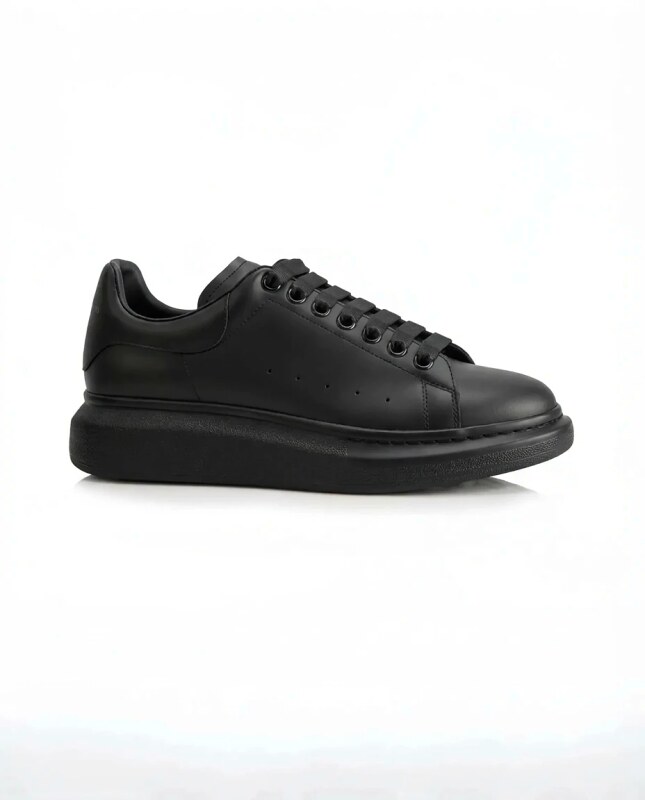 McQueen Thick-soled Casual Style Black Shoes