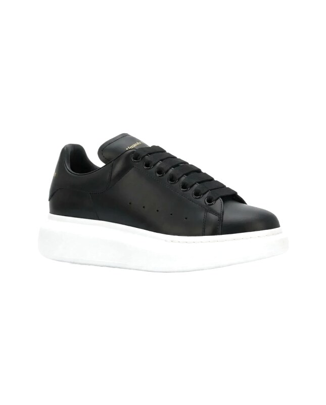 McQueen thick-soled casual style black shoes