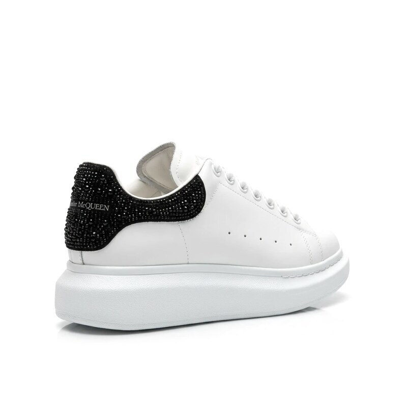 McQueen thick-soled fashionable black and white shoes