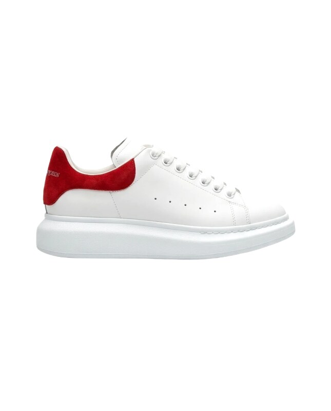 McQueen thick-soled red and white casual shoes
