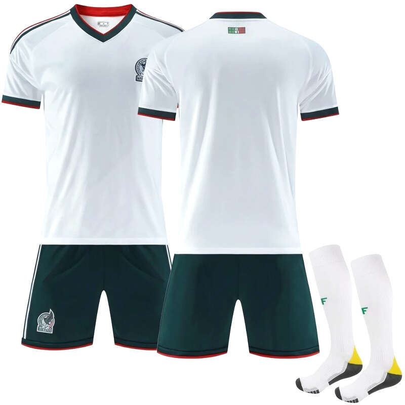 Mexico retro-style white and green jersey