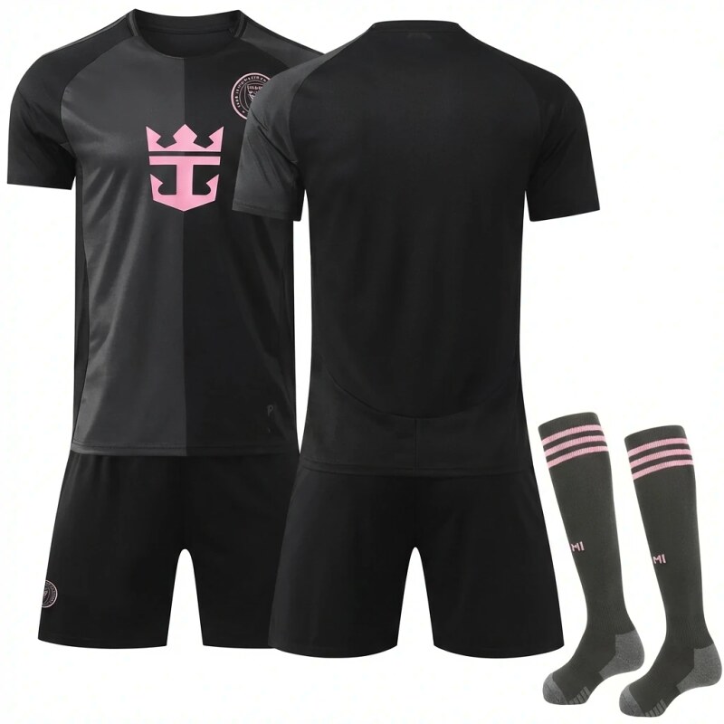 Miami International Black Trendy and Cool Jersey Set