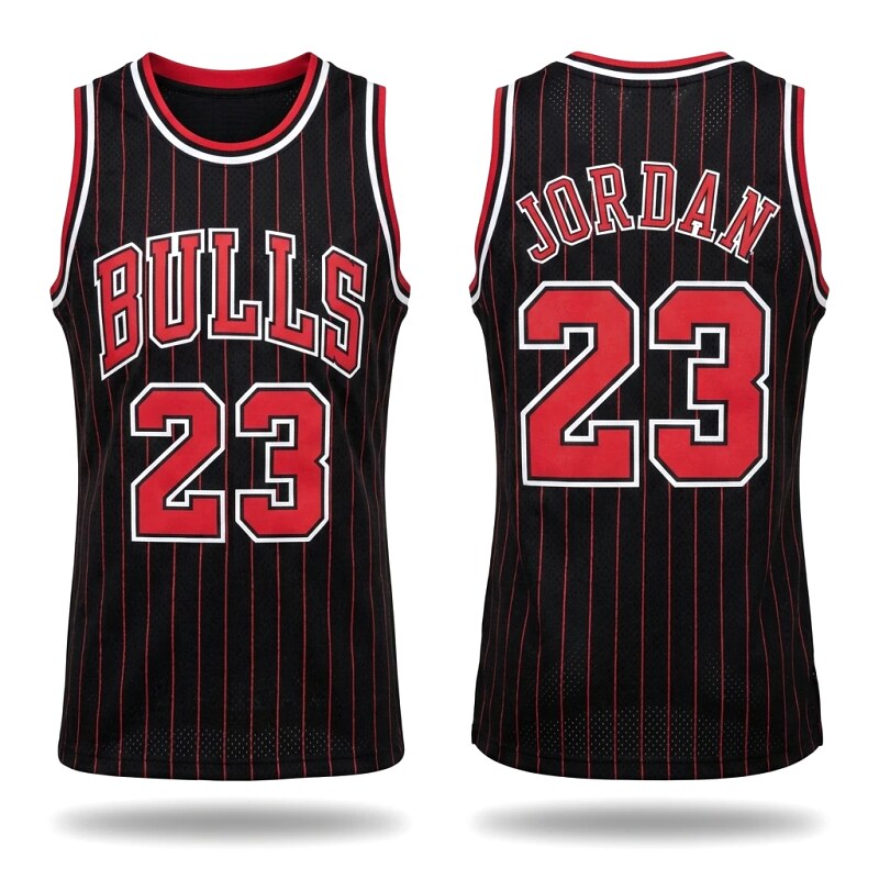 Michael Jordan No. 23 black and red jersey