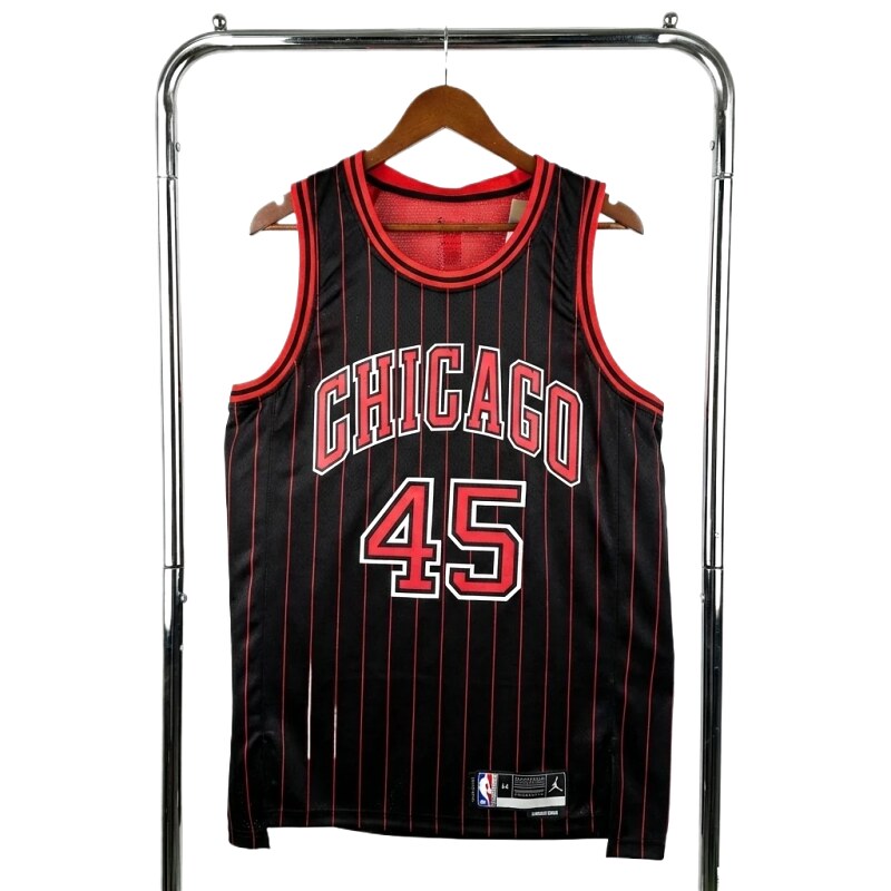 Michael Jordan retro black and red jersey